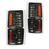 Coolstuffguru Compatible with Chevy C/K Silverado Suburban Tahoe Pickup 4PC Corner Lights Smoke