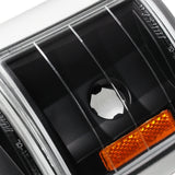 Coolstuffguru Compatible with Chevy C10 Silverado Black Clear Projector Headlights+LED Bumper+Corner Lamps