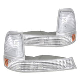 Coolstuffguru Compatible with Ford Ranger Halo Projector Headlight Chrome+Corner Bumper Turn Signal Lamp