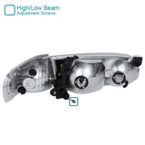 Coolstuffguru Compatible with/Replacement for 2000-2001 Toyota Camry Crystal Clear Headlights+ Corner Lights Left+Right