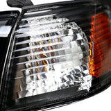 Coolstuffguru Compatible with Toyota Camry Black Headlights, Clear Lens Corner Turn Signal Lamps Pair