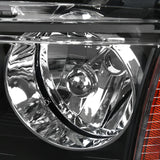 Coolstuffguru Compatible with Dodge Charger Black Headlights+Corner Signal Lamps+Mesh Front Hood Grille