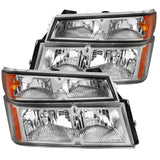 Coolstuffguru Compatible with Chevy Colorado GMC Canyon Crystal Clear Headlights 4PC+Bumper Turn Corner Lamps