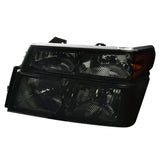 Coolstuffguru Compatible with Chevy Colorado GMC Canyon Isuzu I-Series Smoke Headlights Signal Corner Lamps