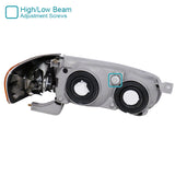 Coolstuffguru Compatible with Toyota Corolla S Le Ce Black Headlights, Black Corner Lights, Led Drl Fog La