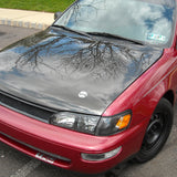 Coolstuffguru Compatible with Toyota Corolla Dx Trac 4 5 Dr, Black Housing Clear Lens Headlights, Corner Lamps