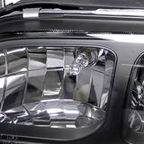 Coolstuffguru Compatible with Toyota Corolla Dx Trac 4 5 Dr, Black Housing Clear Lens Headlights, Corner Lamps
