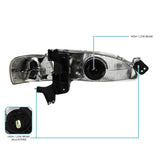 Coolstuffguru Compatible with Toyota Corolla Ce Le Ve 4Dr Black Headlights w/ Corner Lights 1Pc.