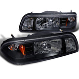 Coolstuffguru Compatible with Ford Mustang Lx Gt Headlights W/Corner Lamps 1Pc. Black