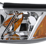 Coolstuffguru Compatible with Ford Mustang Chrome Headlights, Corner Lights Signals