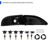 Coolstuffguru Compatible with Ford Mustang Gt/ Cobra Svt Headlights Smoked Lens W/Glossy Black Housing