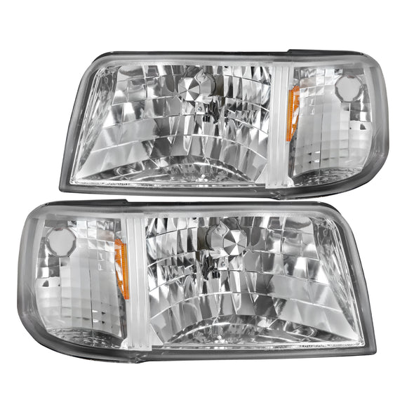 Coolstuffguru Headlights Signal Corner Lamps Compatible with 1993-1997 Ford Ranger