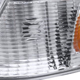 Coolstuffguru Compatible with Ford Crown Victoria Crystal Chrome Headlights+Clear Amber Corner Lamps