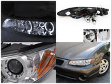 Coolstuffguru Compatible with Pontiac Grand Prix Dual Halo Led Chrome Projector Headlights Corner 1Pc