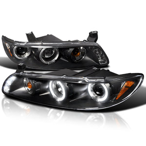 Coolstuffguru Compatible with Grand Prix Dual Halo Led Black Projector Headlights Corner 1Pc