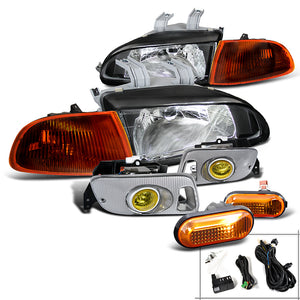 Coolstuffguru Compatible with CIVIC 92-95 HEADLIGHT+SMOKE CORNER+FOG+DOME SIDE MARKER