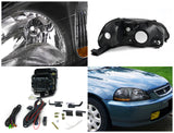 Coolstuffguru Compatible with JDM 1996-1998 HONDA CIVIC HEAD LIGHTS+FOG LAMPS PAIR BK