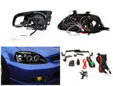 Coolstuffguru PROJECTOR HEADLIGHTS +FOG LIGHTS Compatible with 1999-2000 HONDA CIVIC