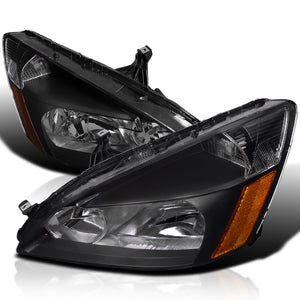 Coolstuffguru Compatible with Honda Accord Lx Ex Jdm Black Head Lights Lamps Pair