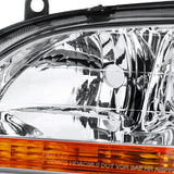 Coolstuffguru Compatible with Honda Accord 2/4dr JDM Chrome Front Diamond Headlights Left+Right