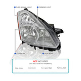 Coolstuffguru Clear Headlights Compatible with Nissan Altima 2010-2012 L+R Pair Head Light Lamp Assembly