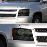 Coolstuffguru Smoked Headlights Compatible with Chevy Avalanche 2007-2013, 2007-2014 Tahoe Suburban, L+R Pair Head Light Lamp Assembly