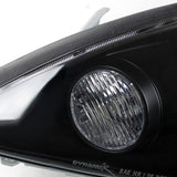 Coolstuffguru Compatible with Toyota Camry 4Dr Sedan Diamond Black Headlights Head Lamps Pair