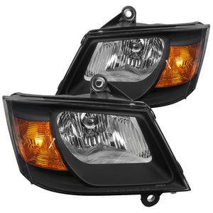 Coolstuffguru Black Replacement Headlights Compatible with 2008-2010 Dodge Grand Caravan