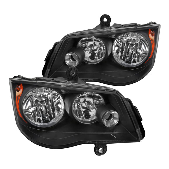 Coolstuffguru Black Replacement Headlights Compatible with 2011-2018 Dodge Grand Caravan