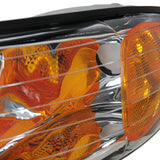 Coolstuffguru Compatible with Dodge Grand Caravan Chrysler Voyager Town&Country Chrome Amber Headlights