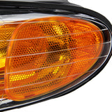 Coolstuffguru Compatible with Dodge Grand Caravan Chrysler Voyager Town&Country Chrome Amber Headlights