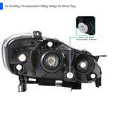 Coolstuffguru Compatible with Toyota Corolla Black Crystal Headlights