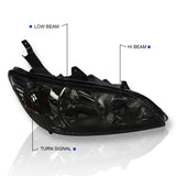 Coolstuffguru Compatible with Honda Civic JDM 2/4 Door Smoke Lens Headlights Pair Left+Right