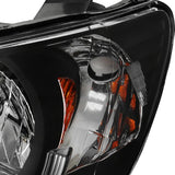 Coolstuffguru Compatible with Honda Civic 2/4Dr Dx Lx Ex Crystal Jdm Black Headlights Lamps Pair