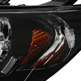 Coolstuffguru Compatible with Honda Civic 2/4Dr Dx Lx Ex Crystal Jdm Black Headlights Lamps Pair