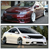 Coolstuffguru Compatible with Honda Civic 2Dr Black Jdm Headlights Head Lamps Left+Right