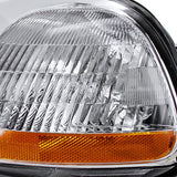 Coolstuffguru Compatible with Honda Civic Coupe Crystal Chrome Headlights+Red/Clear Rear Tail Lights