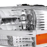 Coolstuffguru Compatible with Dodge Dakota/ Durango Slt Headlights Lamps 1Pc Chrome