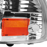 Coolstuffguru Compatible with Dodge Dakota Durango Crystal Chrome Headlights W/ Led Lamp