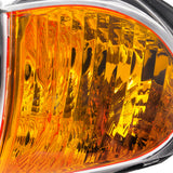 Coolstuffguru Compatible with Honda Del Sol Chrome Headlights w/ Built-in Amber Corner Lamps