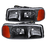 Coolstuffguru Compatible with GMC Yukon Denali XL Black Clear Headlights+Amber Corner Lights