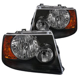 Coolstuffguru Compatible with Ford Expedition Black Replacement Headlights Front Driving Head Lamps Left+Right