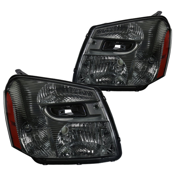 Coolstuffguru Smoke Headlights Tinted Head Lights Corner Signal Lamps Compatible with 2005-2009 Chevrolet Equinox