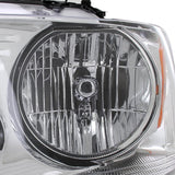 Coolstuffguru Compatible with Ford F150 Crystal Chrome Clear Oem Style Head Lights Lamps Pair