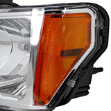 Coolstuffguru Compatible with Ford F150 Xlt Xl Svt Stx Chrome Housing Clear Lens Headlights