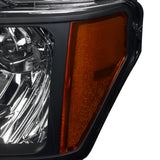 Coolstuffguru Compatible with Ford F150 F-150 Truck Pickup Black Headlights+Red LED Rear Brake Tail Lamps