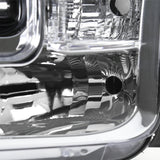 Coolstuffguru Compatible with Ford F150 Chrome Clear Headlights Head Lamps Lights Pair