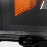 Coolstuffguru Compatible with Ford F150 F-150 Pickup Black Headlights+Glossy Black Full LED Smoke Tail Lam