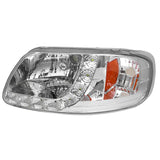 Coolstuffguru Compatible with Ford F-150 Chrome/ Clear Smd Led Head Lights+Corner Signal Lamps