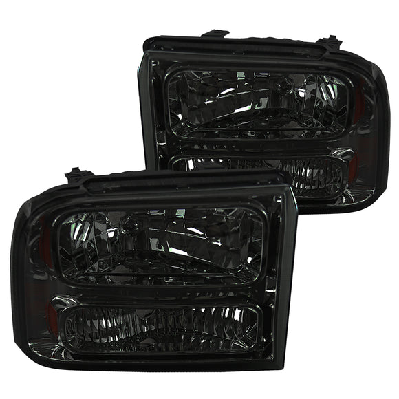 Coolstuffguru Compatible with Ford F250 F350 F450 F550 Superduty Excursion Smoke Lens Headlights